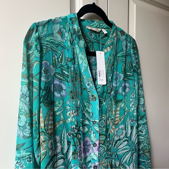 NWT SOFT SURROUNDINGS Luau Garden Tunic Shirt with matching camisole size XS - Picture 5 of 12